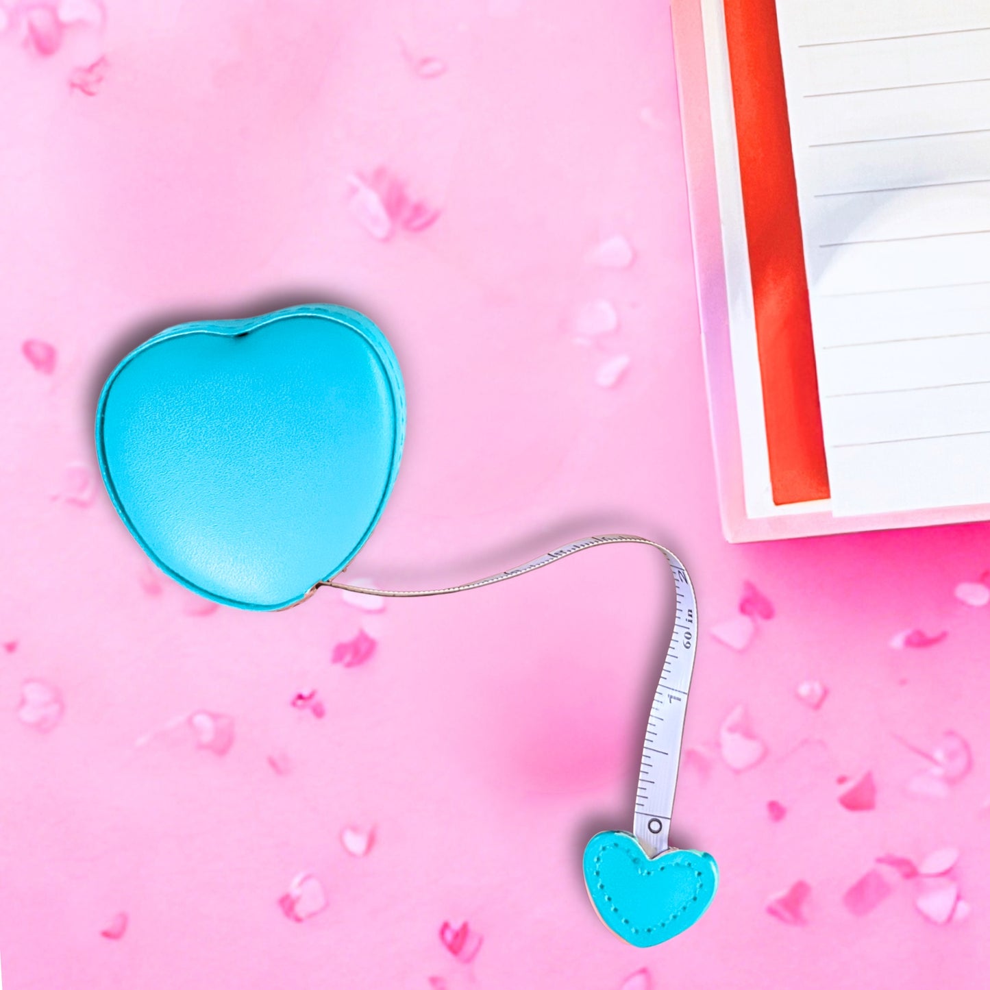 Leather Cased Heart Shaped Measuring Tape