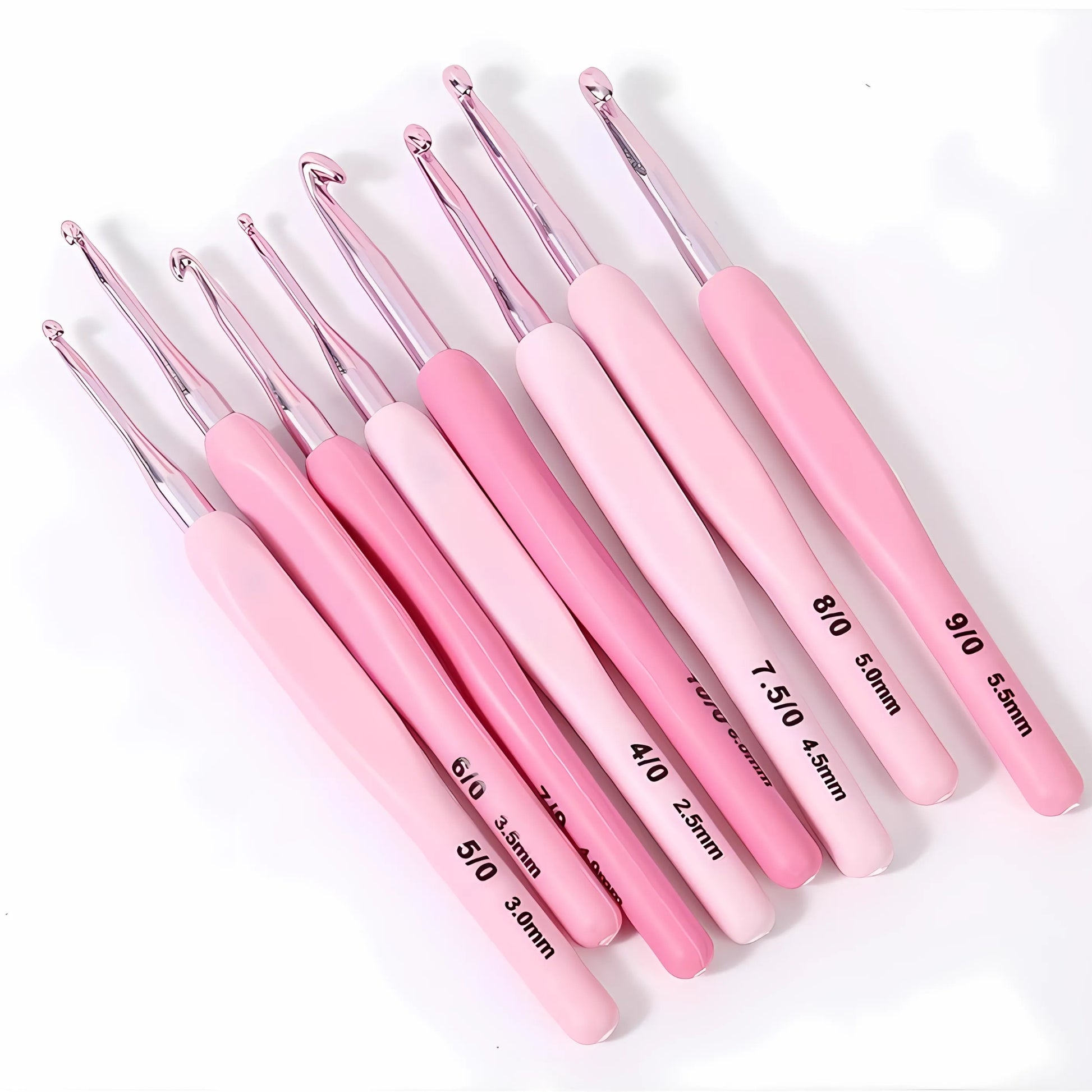 2mm-6mm crochet hook set pink