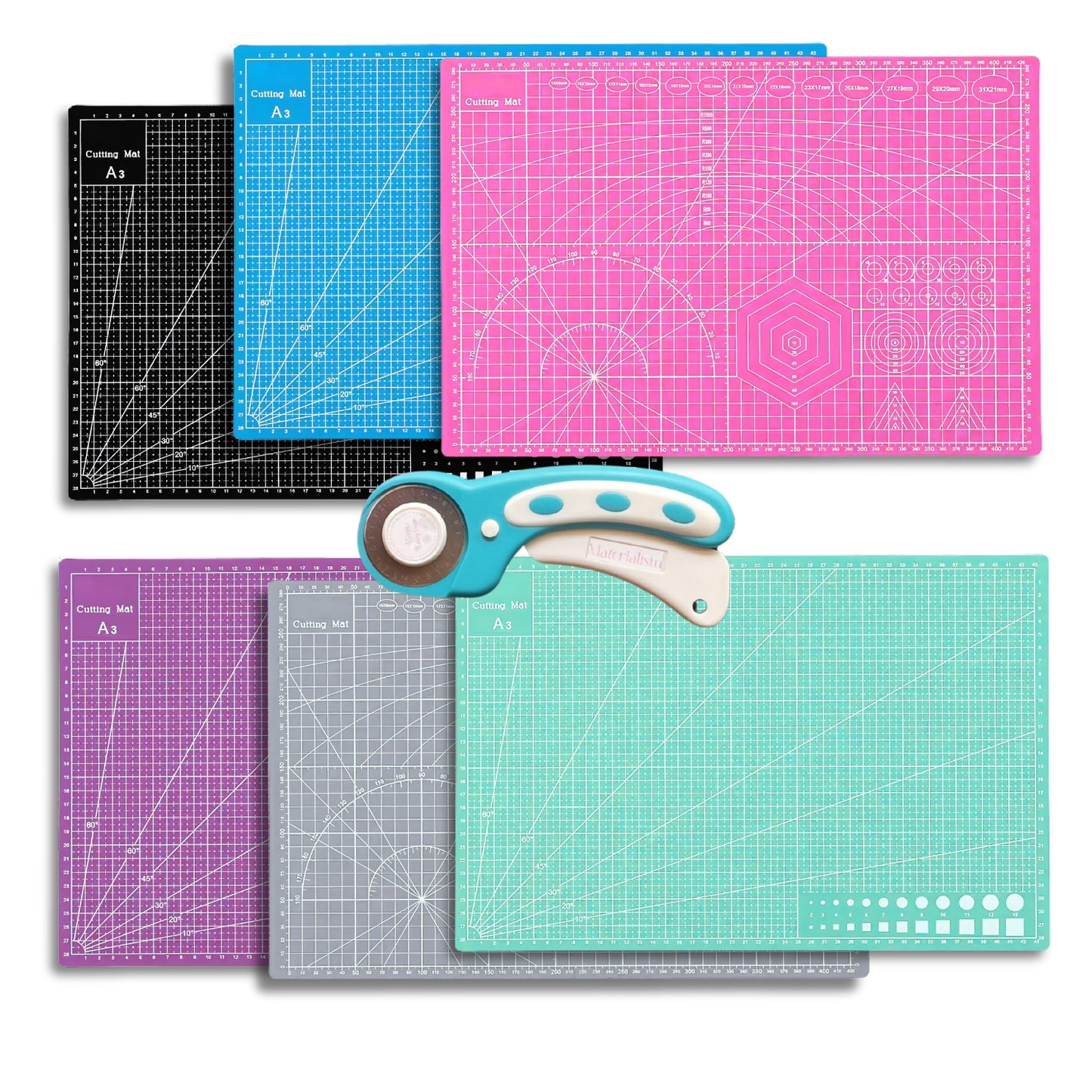 Rotary Cutter + A3 Cutting Mat Bundle