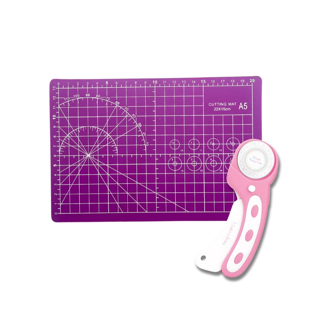 Rotary Cutter + A5 Cutting Mat Bundle