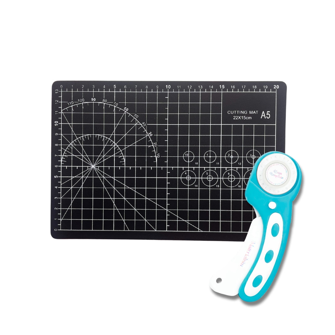 Rotary Cutter + A5 Cutting Mat Bundle
