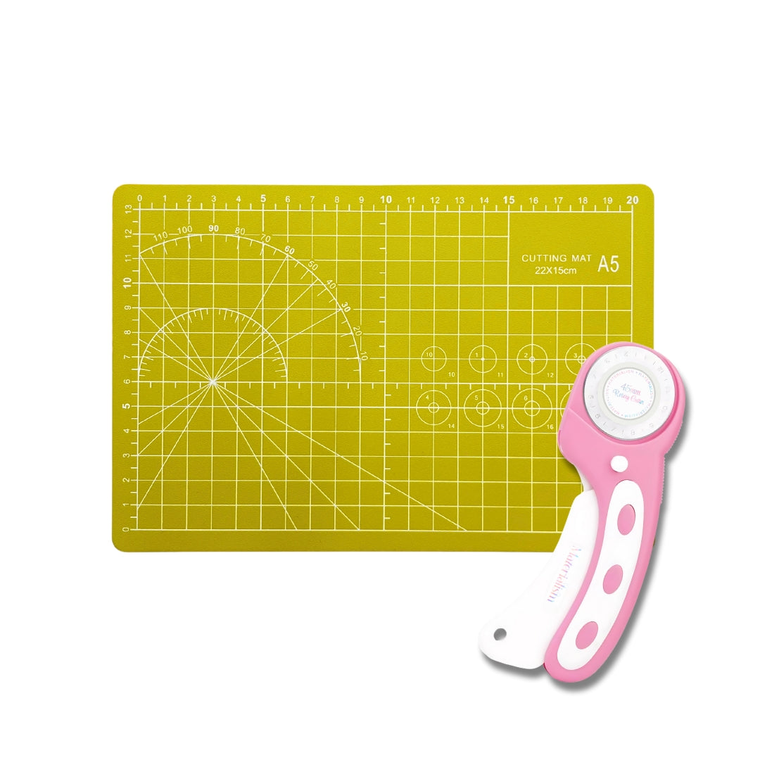 Rotary Cutter + A5 Cutting Mat Bundle
