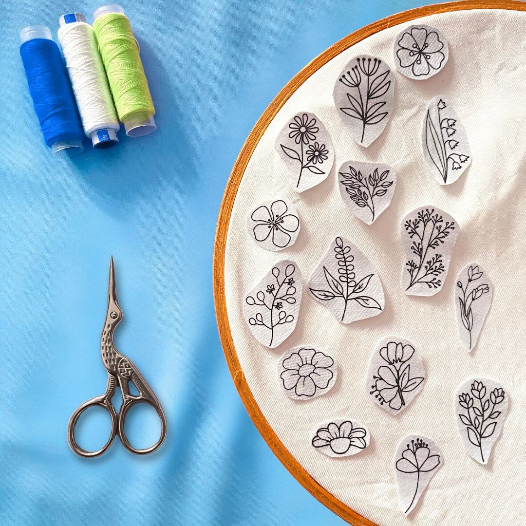 Garden Stick and Stitch Embroidery Stickers