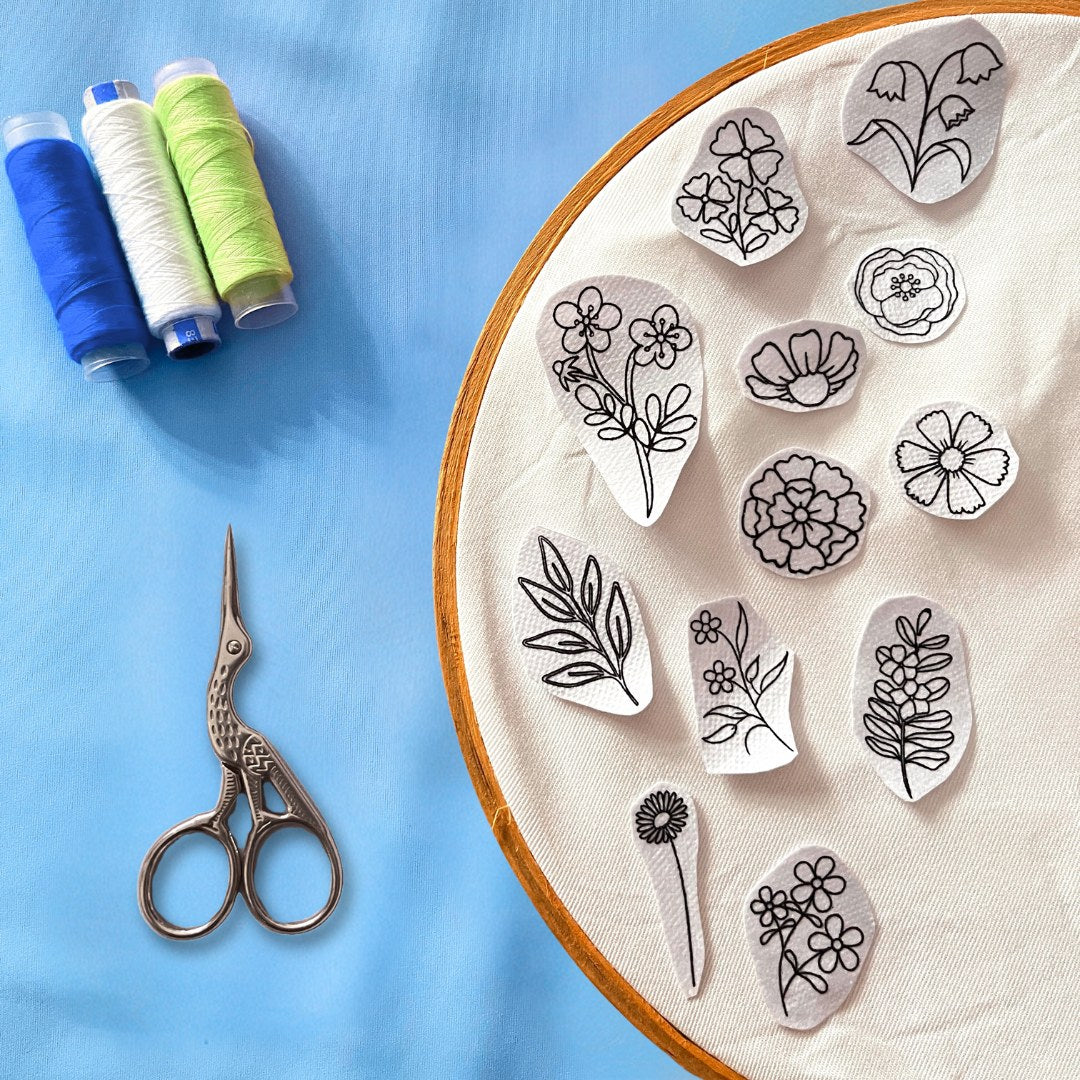 Nature Stick and Stitch Embroidery Stickers