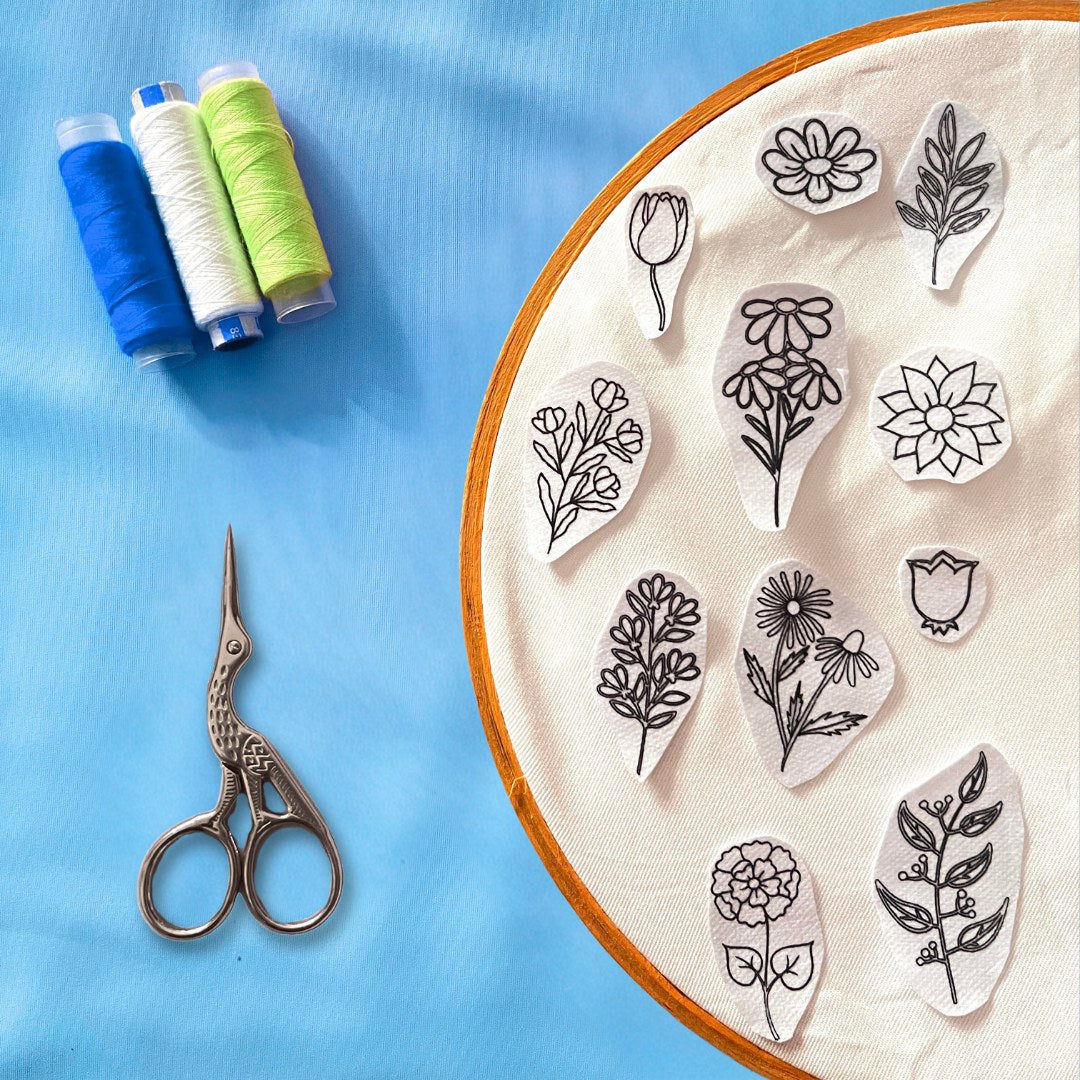 Nature Stick and Stitch Embroidery Stickers
