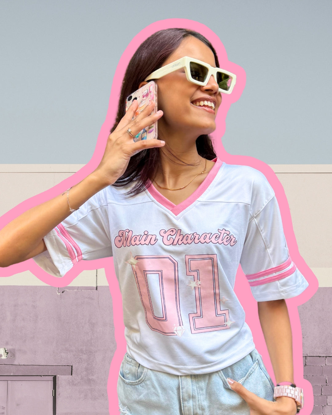 oversized tee pink