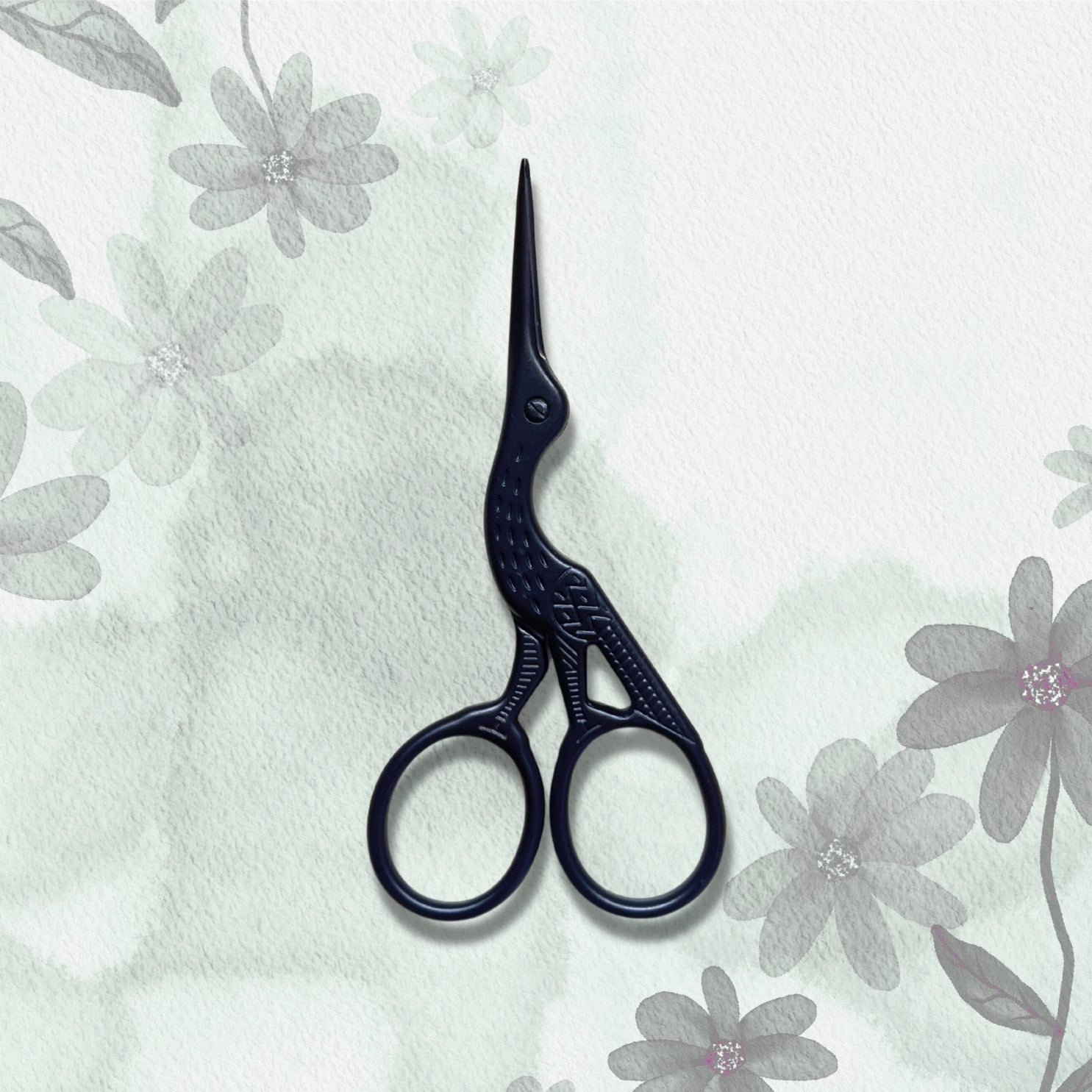 black embroidery scissors