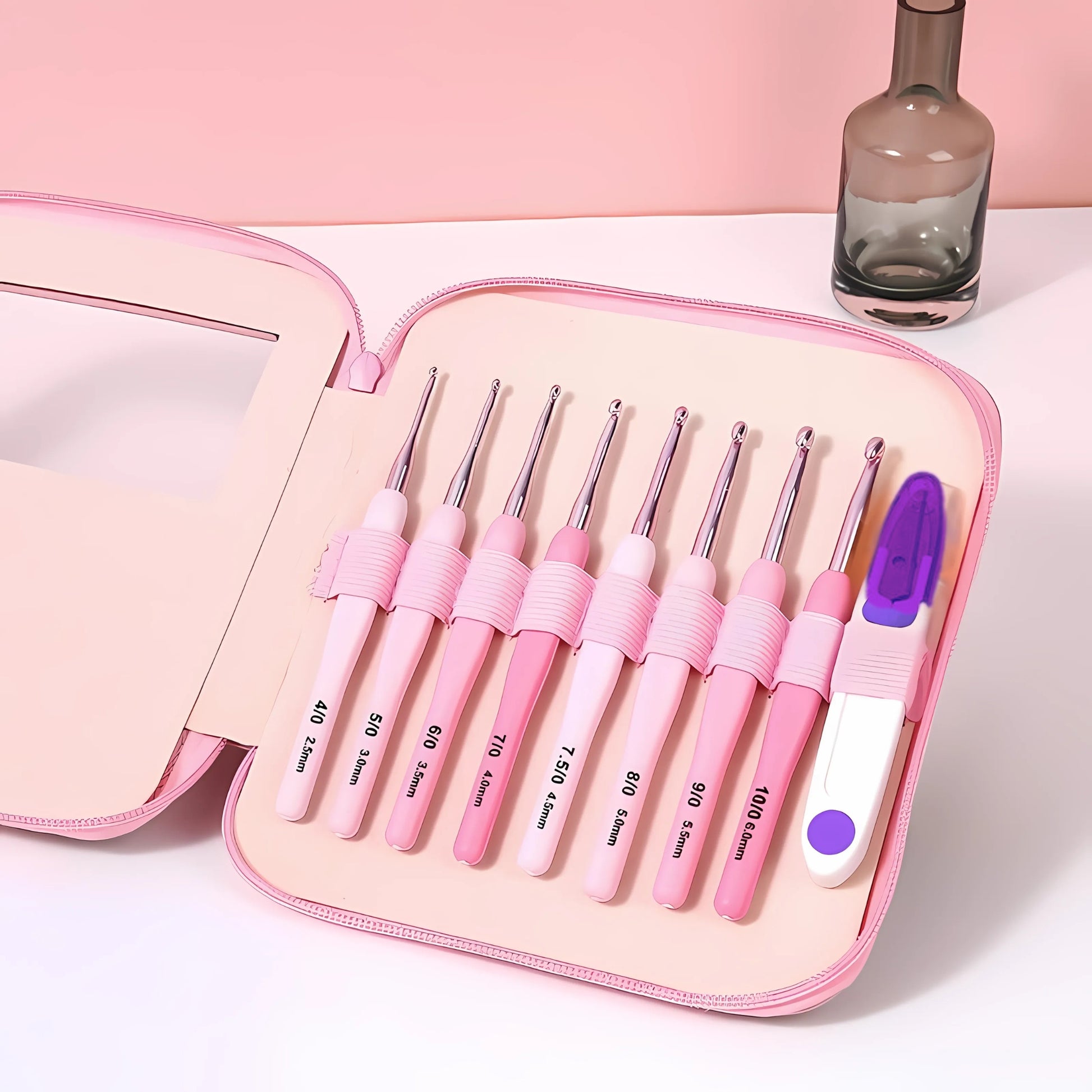 pink crochet hook set