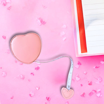 Leather Cased Heart Shaped Measuring Tape
