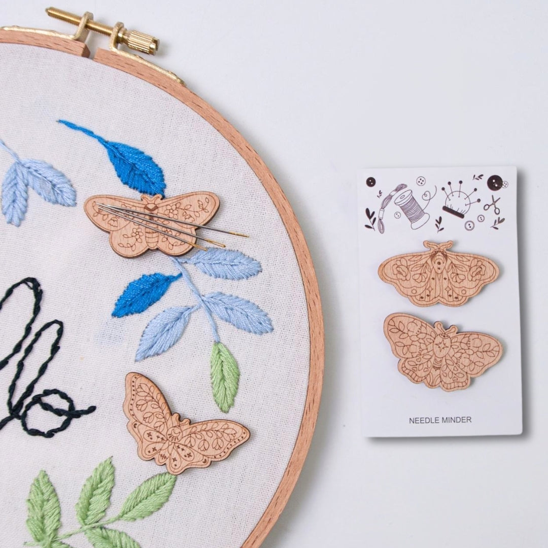 Butterfly Magnetic Wooden Needle Minders (Pack of 2)