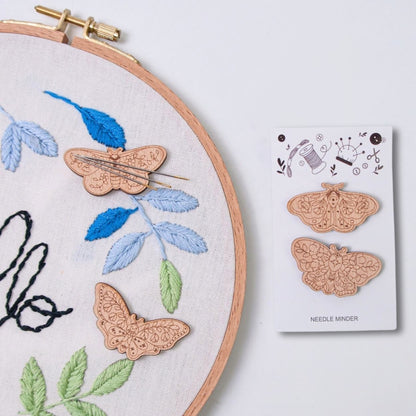 Butterfly Magnetic Wooden Needle Minders (Pack of 2)