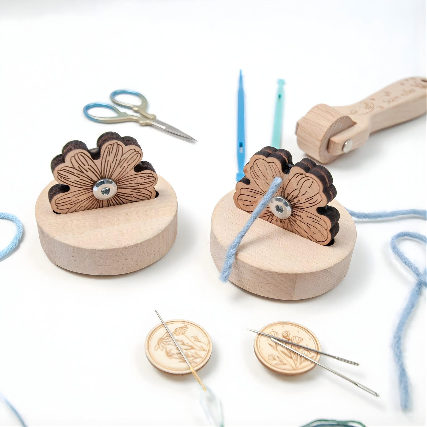 Engraved Wooden Thread Cutter (Single Piece)