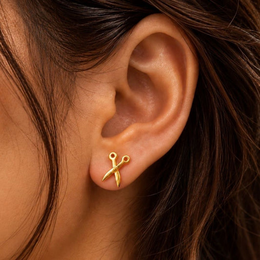 Stitch Studs - Scissor Earrings