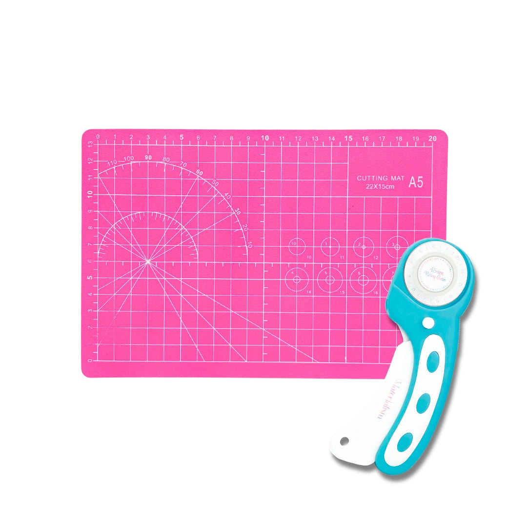 Rotary Cutter + A5 Cutting Mat Bundle