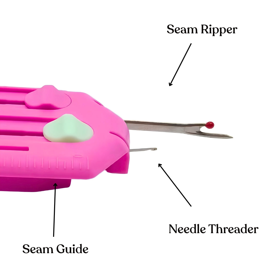3-in-1 Magnetic Seam Guide + Seam Ripper + Needle Threader Tool