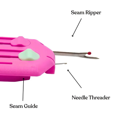 3-in-1 Magnetic Seam Guide + Seam Ripper + Needle Threader Tool