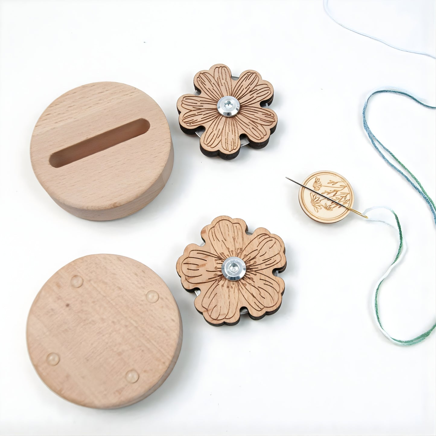 Engraved Wooden Thread Cutter (Single Piece)