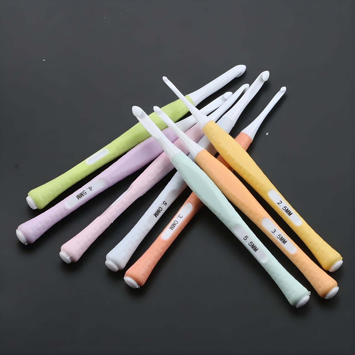 colourful crochet hook set