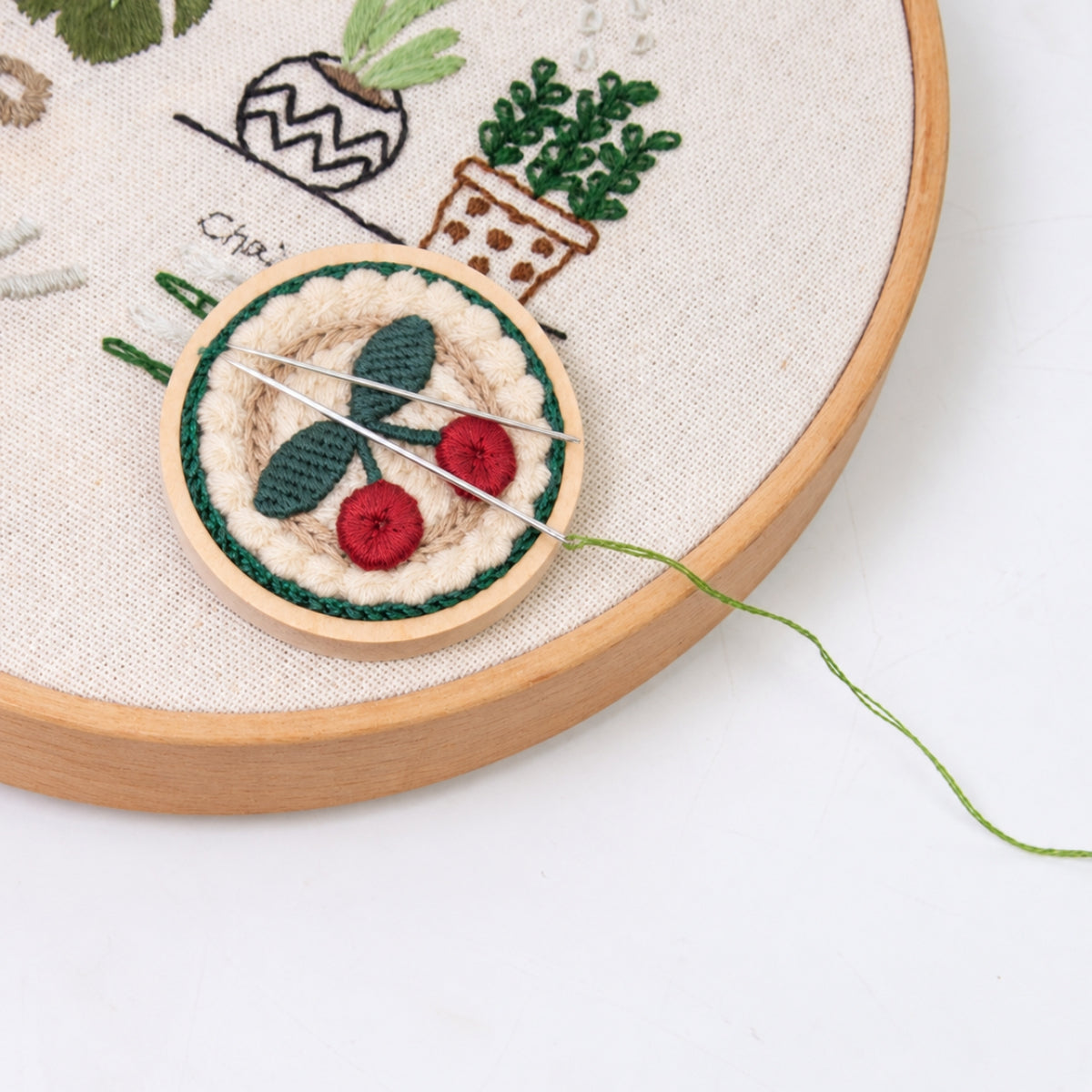 Woollen Cherry Needle Minder