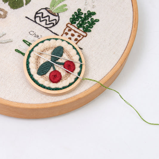 Woollen Cherry Needle Minder
