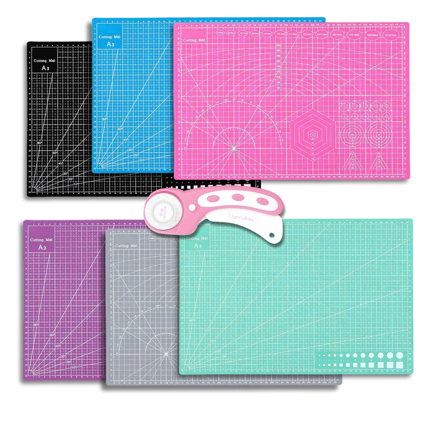 Rotary Cutter + A3 Cutting Mat Bundle