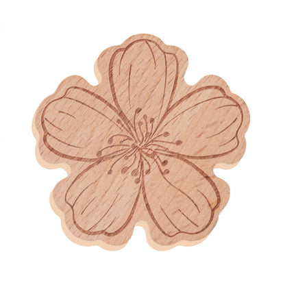 Engraved Magnetic Wooden Flower Pincushion