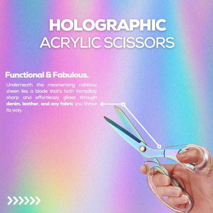 Holographic Acrylic Fabric Scissors (8.5inch)