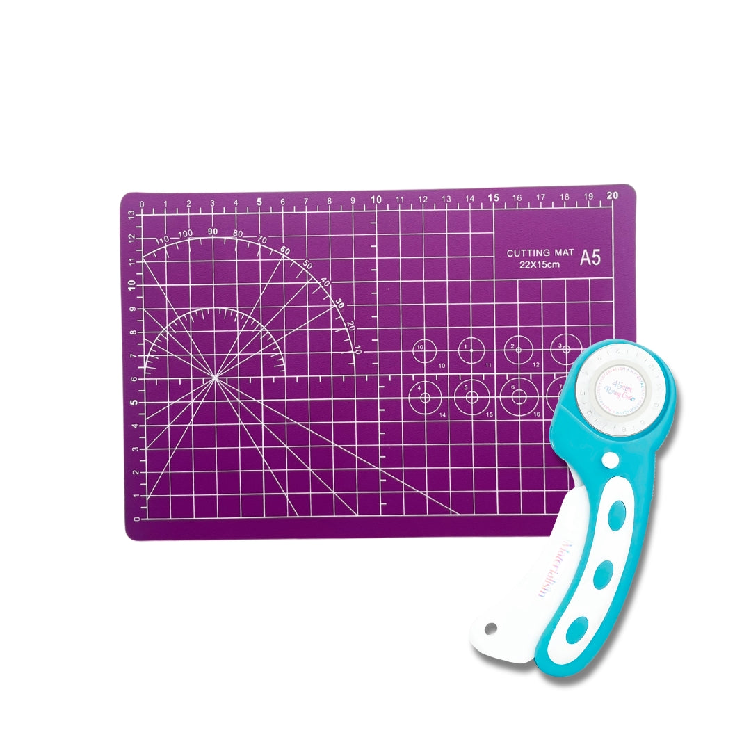 Rotary Cutter + A5 Cutting Mat Bundle