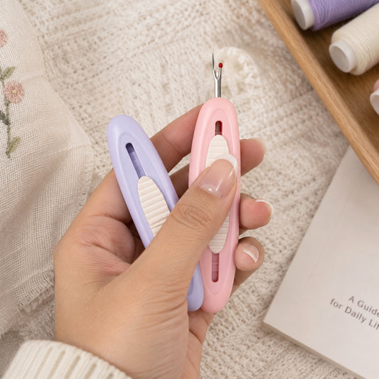 2-in-1 Retractable Seam Ripper + Needle Threader Tool