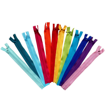multicolour invisible zipper
