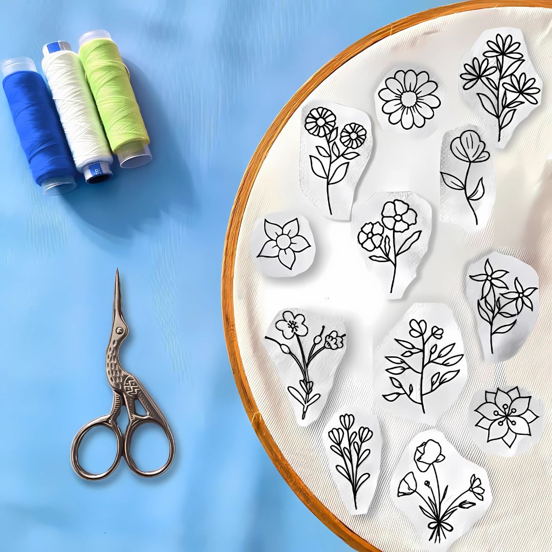 Floral Stick and Stitch Embroidery Designs