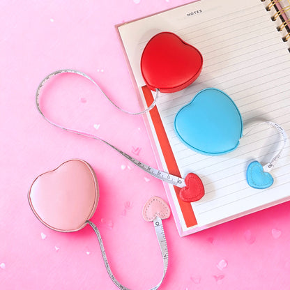 Leather Cased Heart Shaped Measuring Tape