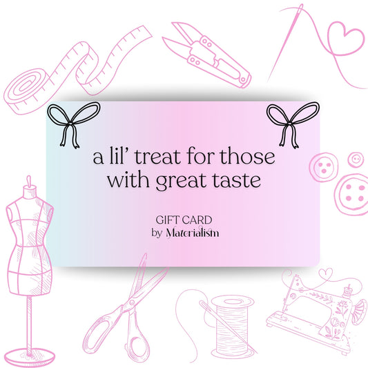 Materialism Gift Card