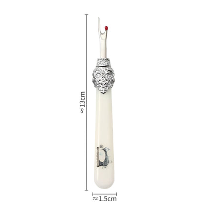 White Ornate Seam Ripper