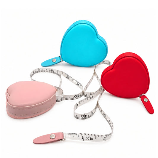 Leather Cased Heart Shaped Measuring Tape