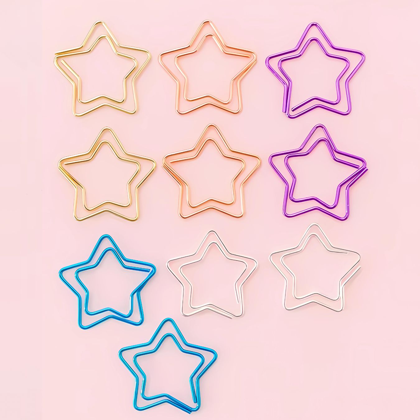 Star Paperclip Star Shaped Metallic Paper Clips (Set of 10) – Materialism