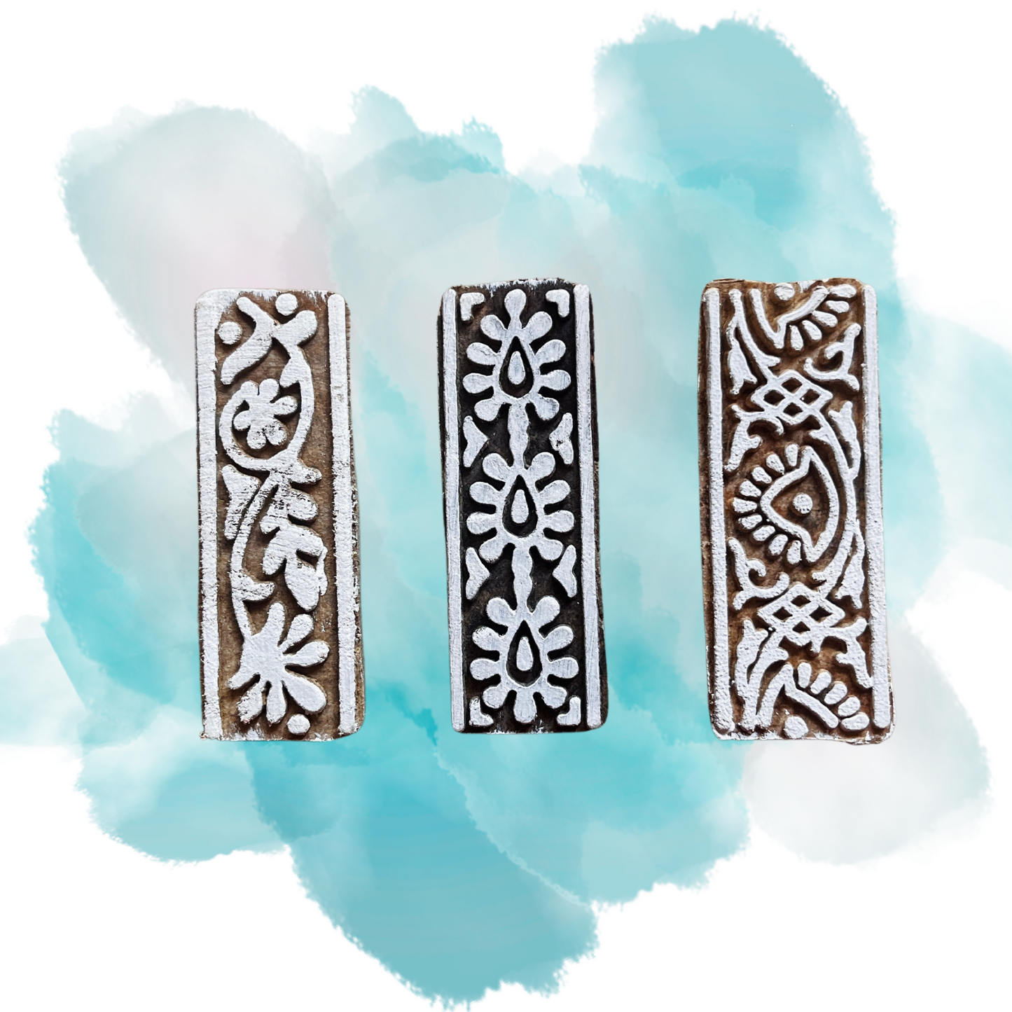 Tribal Block Printing Blocks 3 - Set of 3