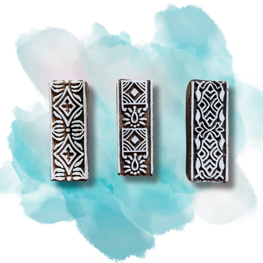 Tribal Block Printing Blocks 2 - Set of 3