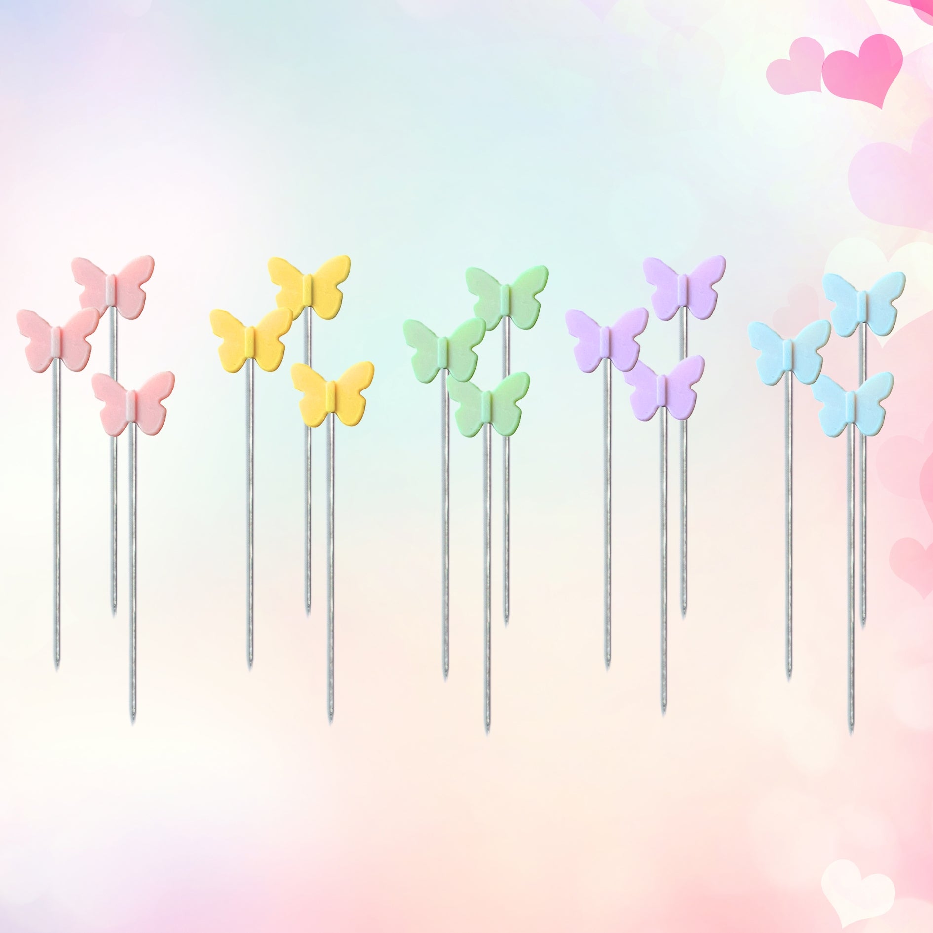 pastel butterfly pins