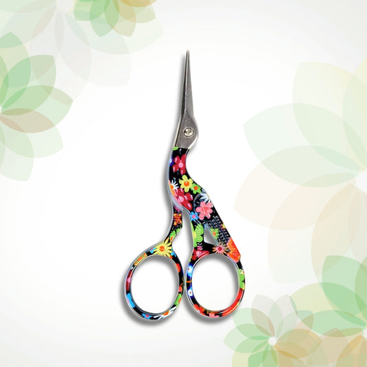 floral printed embroidery scissors