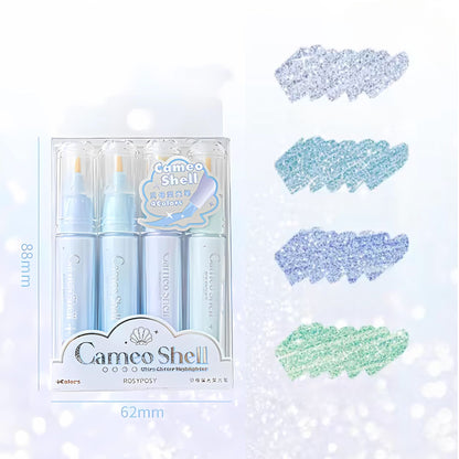 glitter highlighter pens blue