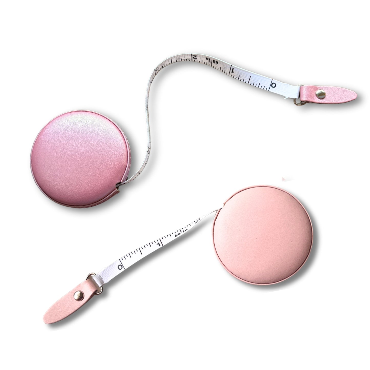 leather inch tape pink