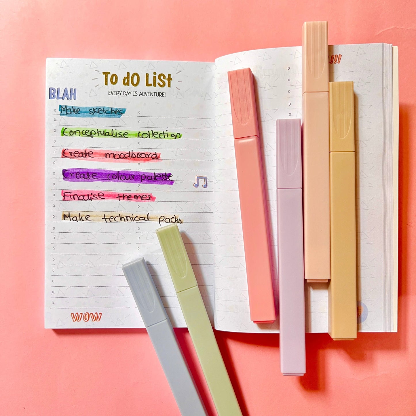 pastel highlighter pens