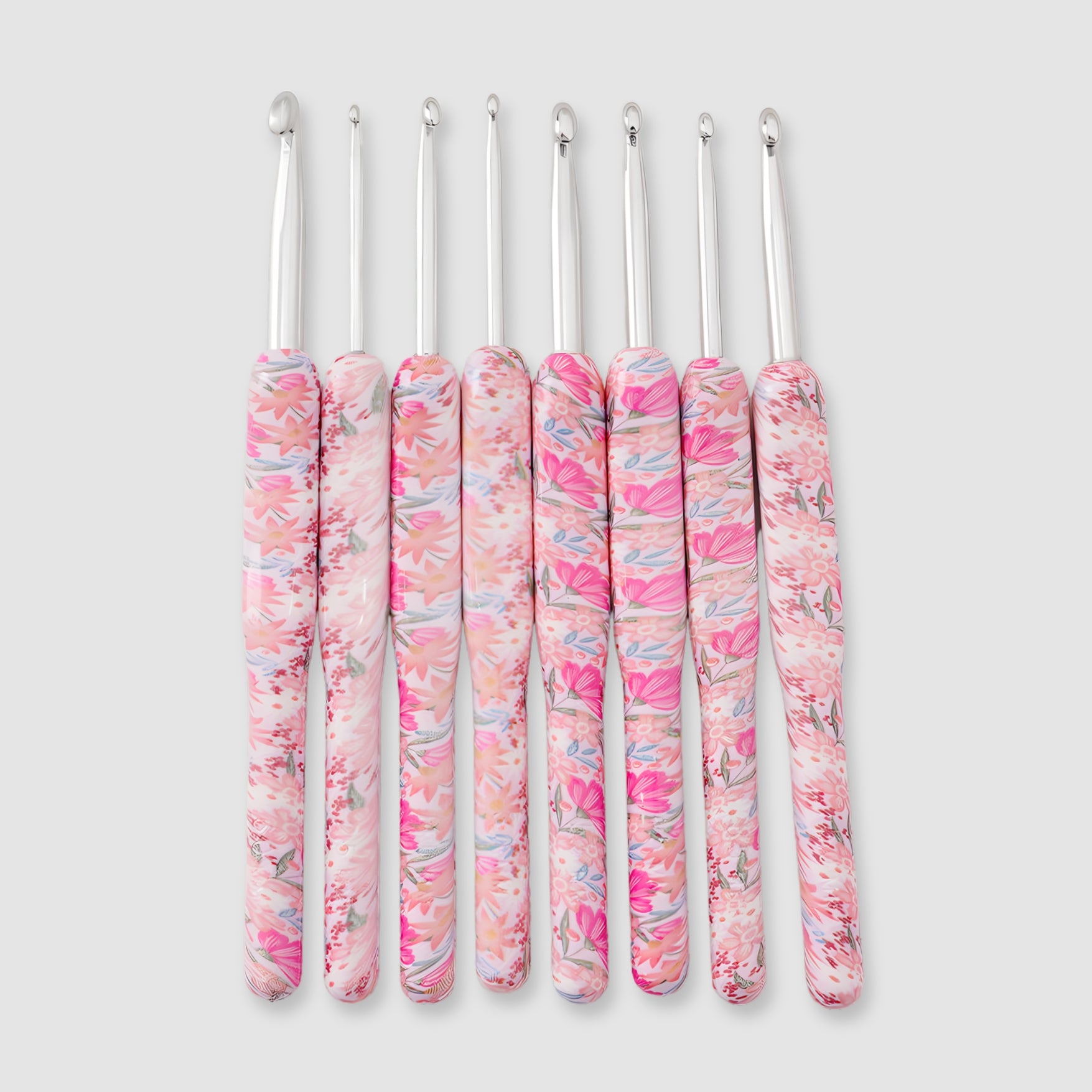 floral crochet hook set