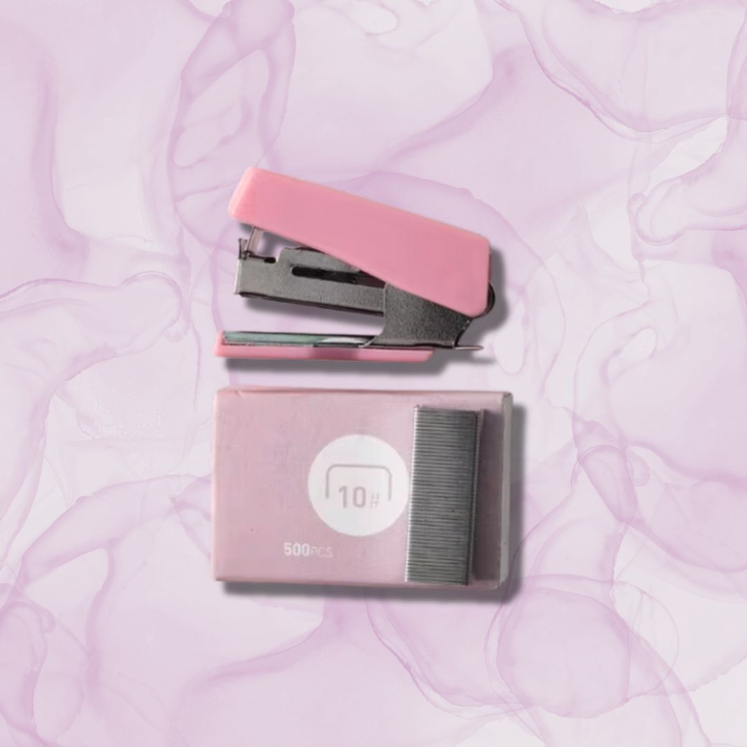 cute kawaii mini stapler pink