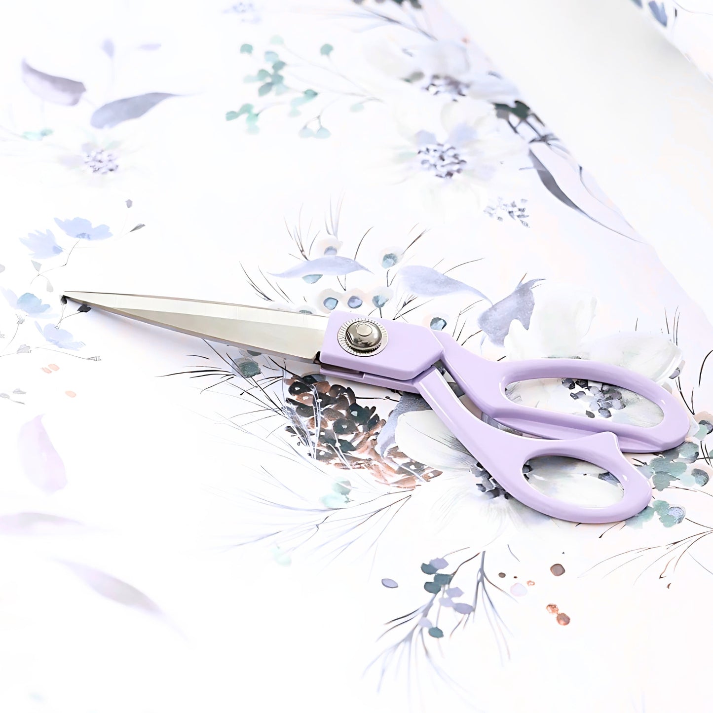 purple sewing scissors