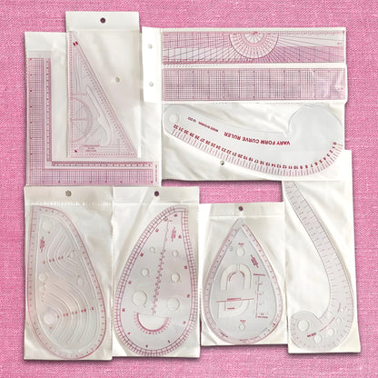 sewing ruler set for pattern cutting
