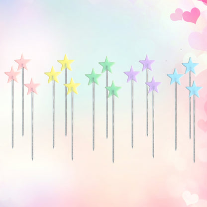 pastel star shaped sewing pins