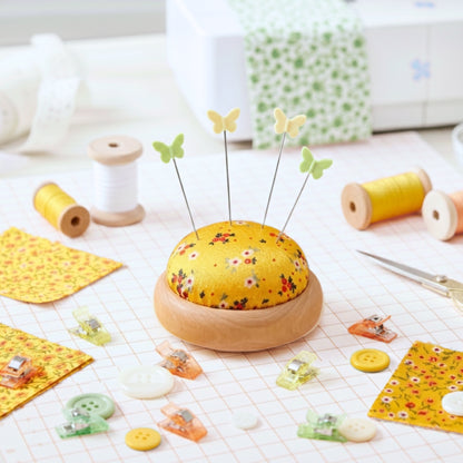 wooden pincushion for sewing